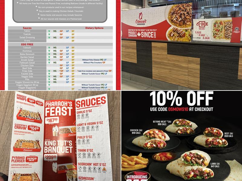 Osmow's Shawarma Menu