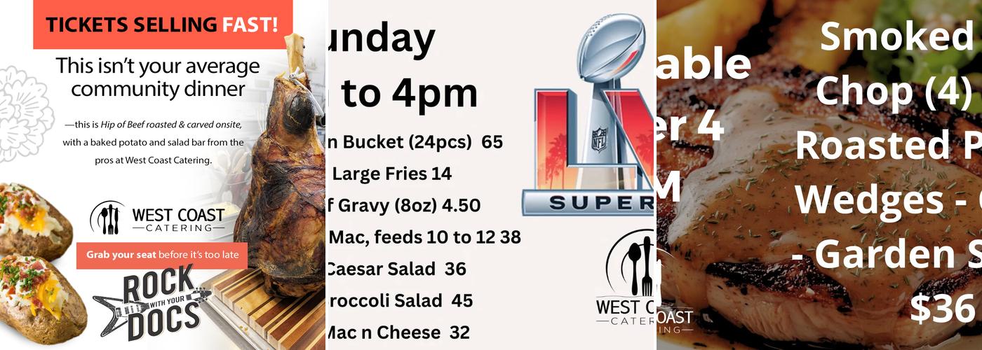 West Coast Catering Menu