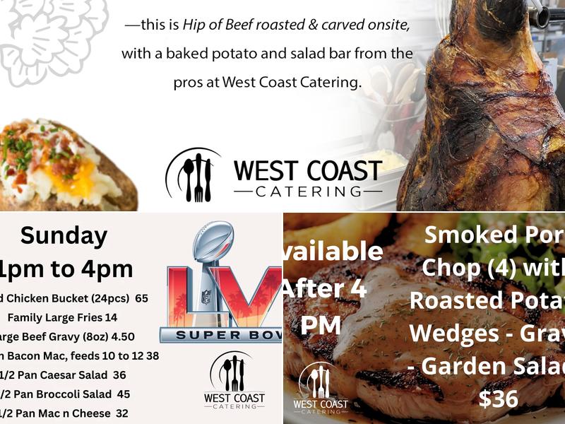 West Coast Catering Menu