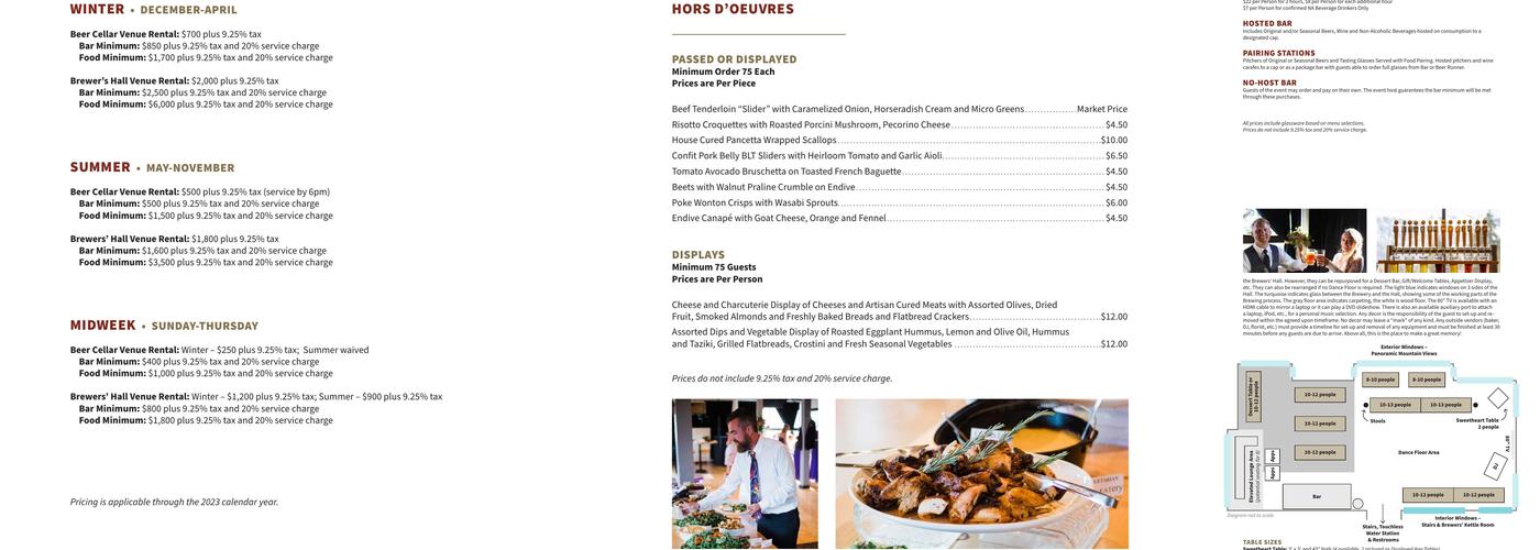 Mammoth Brewing Company Menu