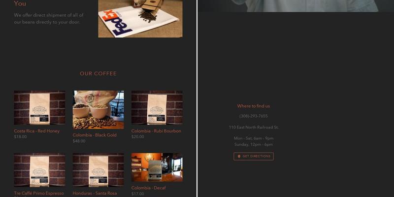 Calico Coffee Company Menu