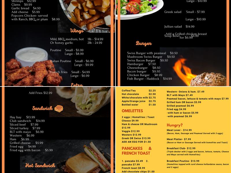 M.O.M. Restaurant Menu