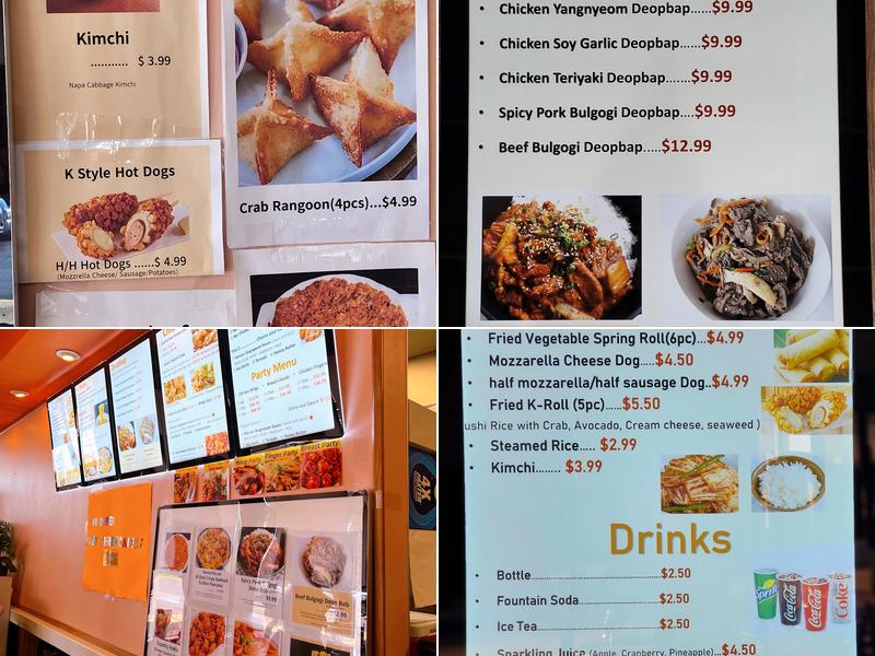 K Fried Chicken Menu