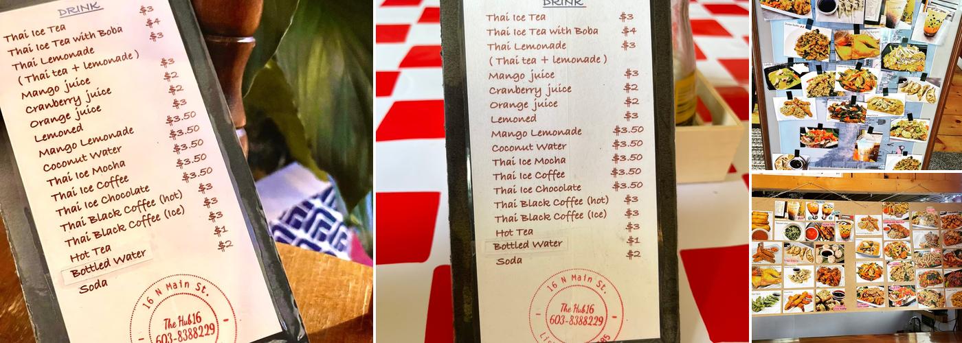 The Hub16 Asian Bistro Menu