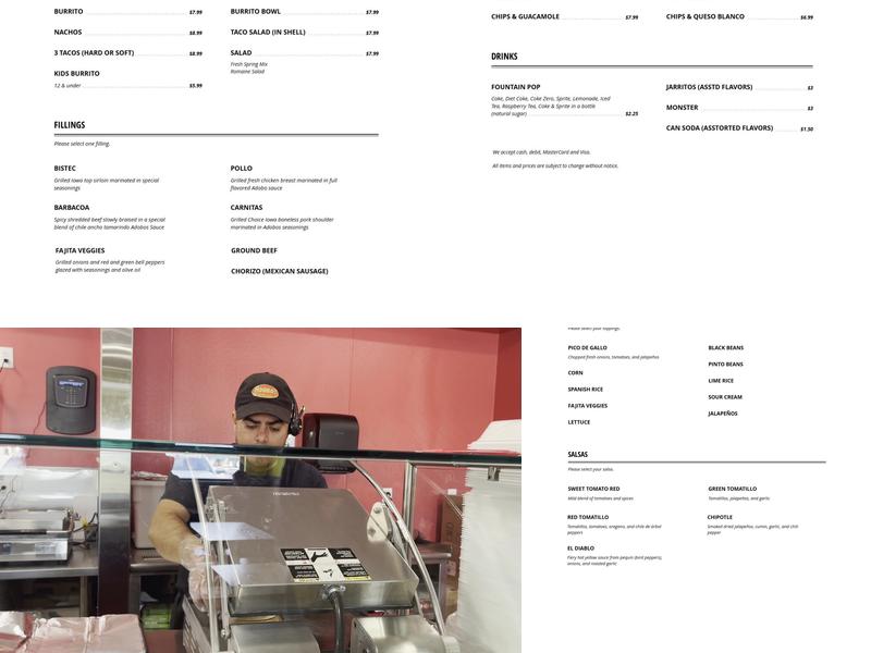 Adobos Mexican Grill - Galena Menu