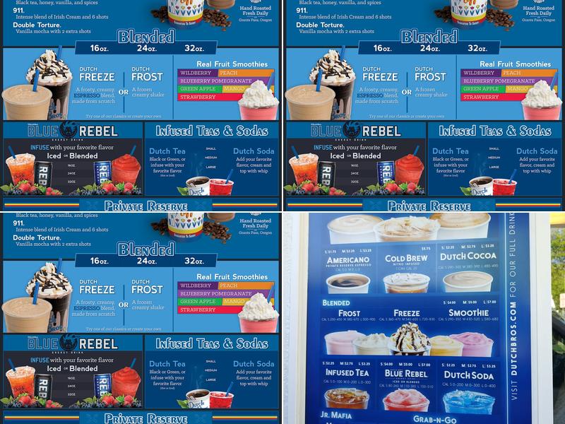 Dutch Bros Coffee Menu