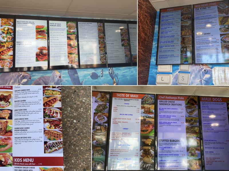 Maui Burgers Menu