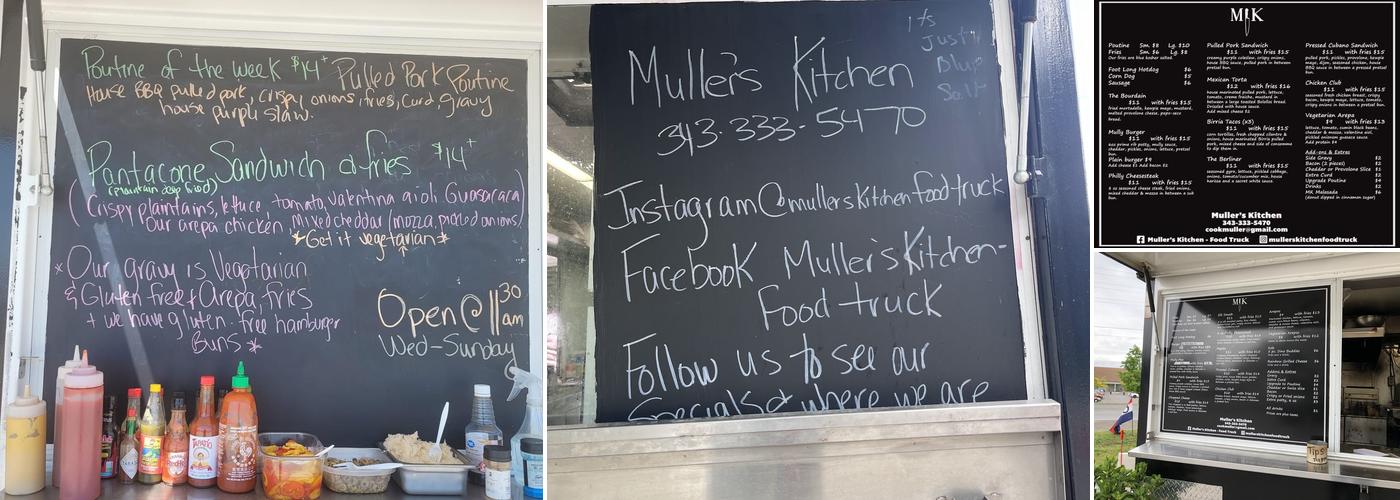 Muller’s Kitchen Menu