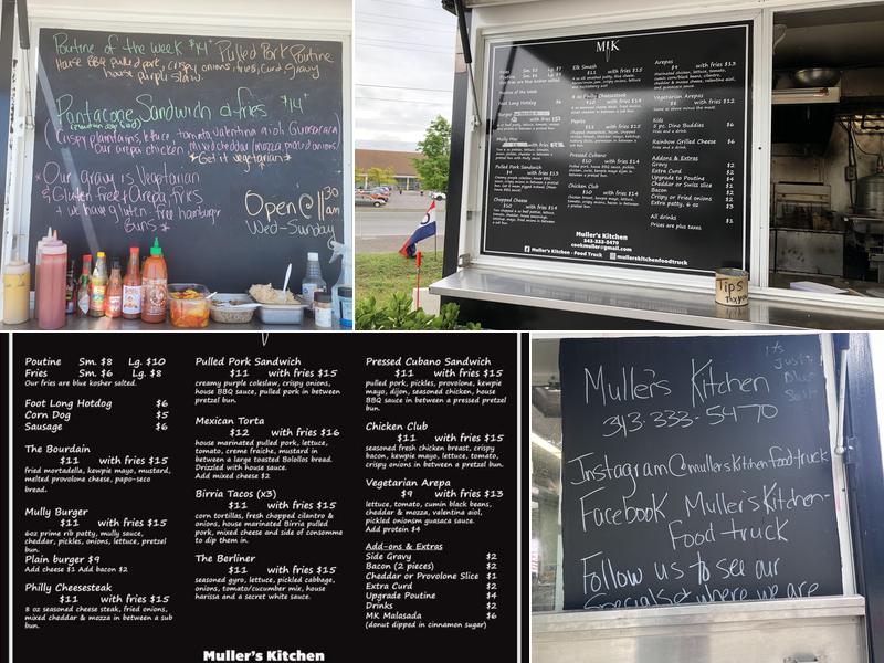 Muller’s Kitchen Menu