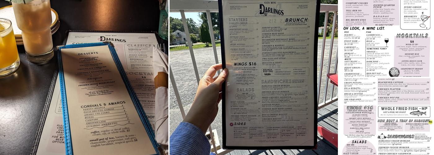 Darlings Menu