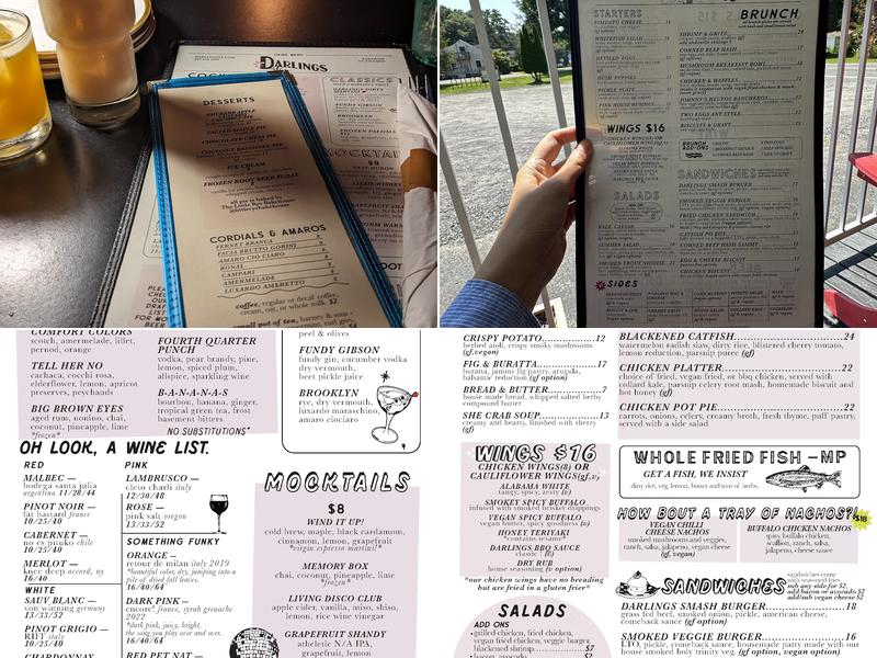 Darlings Menu