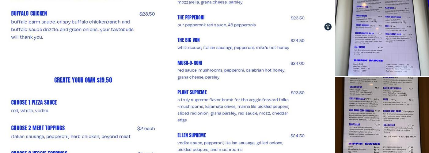 Square Pie Guys Menu