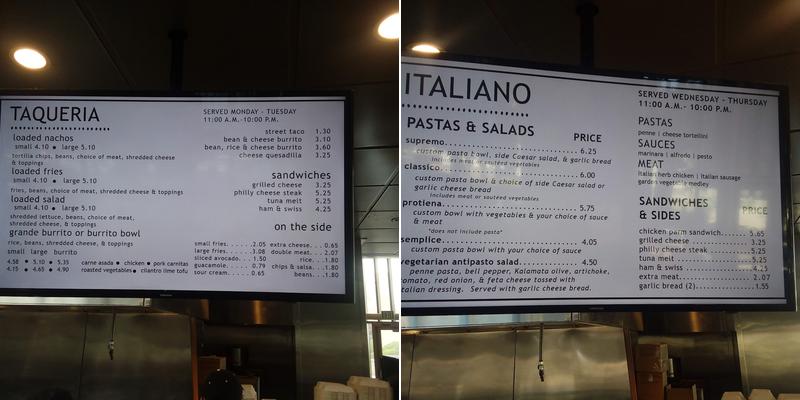 Barbara's Place Menu