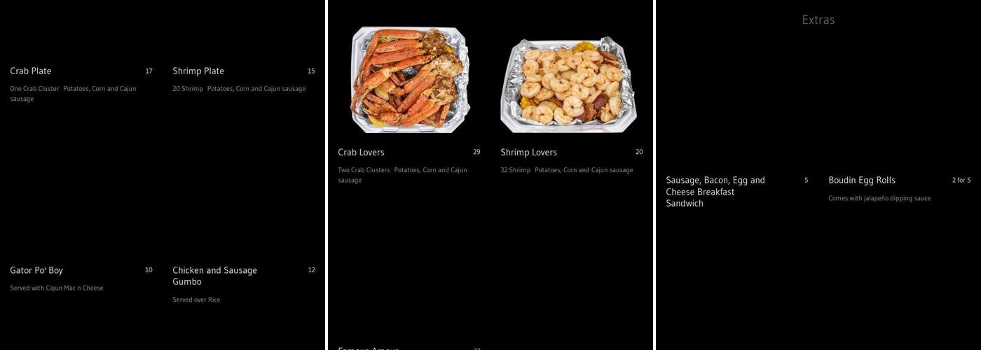 Get2Crackin' Menu