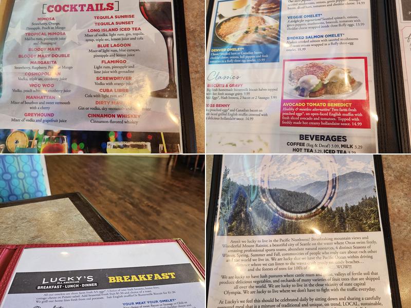 Lucky's Restaurant & Bar Menu