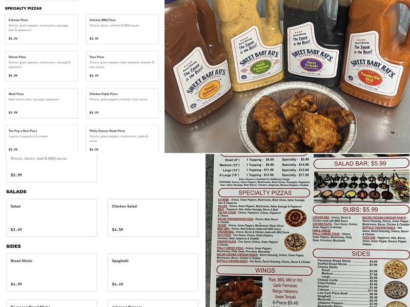 Pep A Roni's Menu