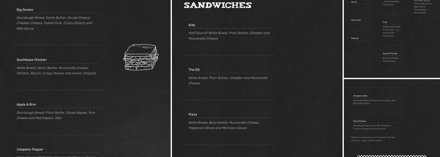 Cheezed Menu
