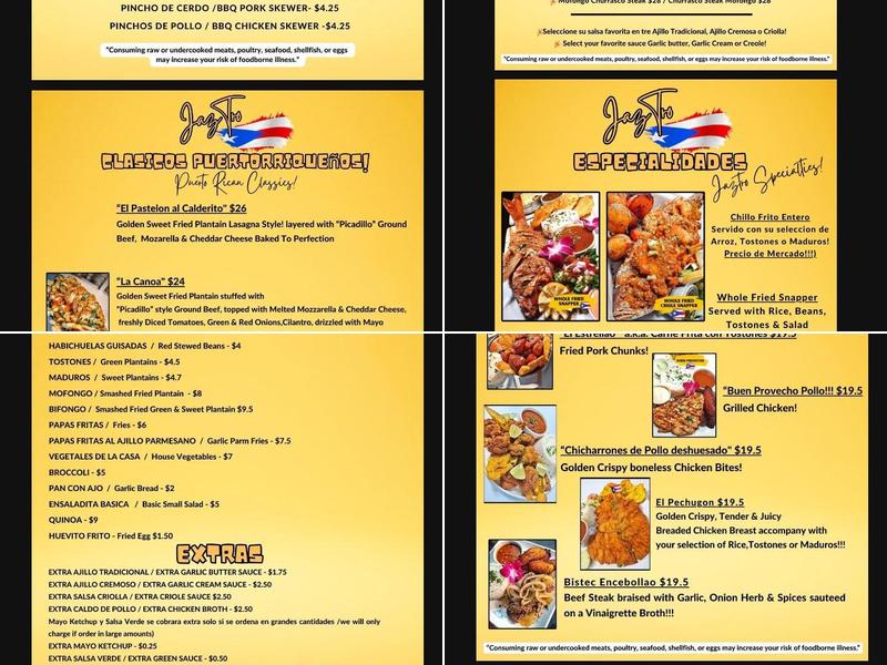 JazTro By Chef D.O.C. Menu