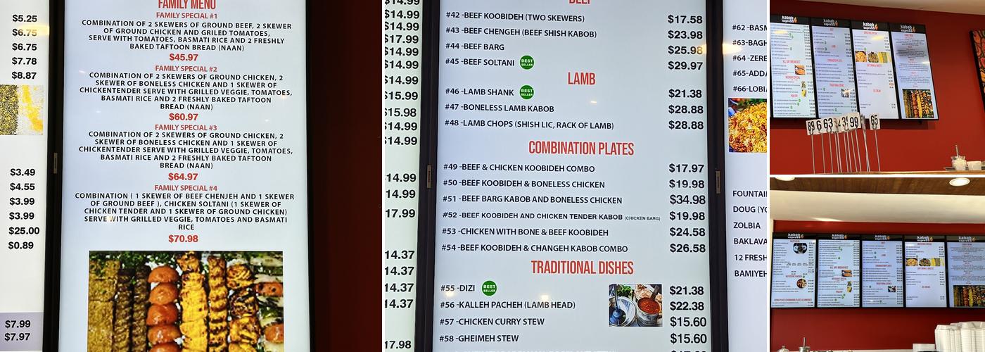 Kabab Express Menu