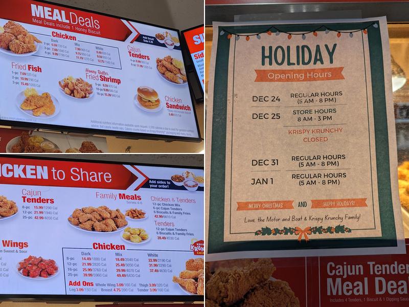 Krispy Krunchy Chicken Menu