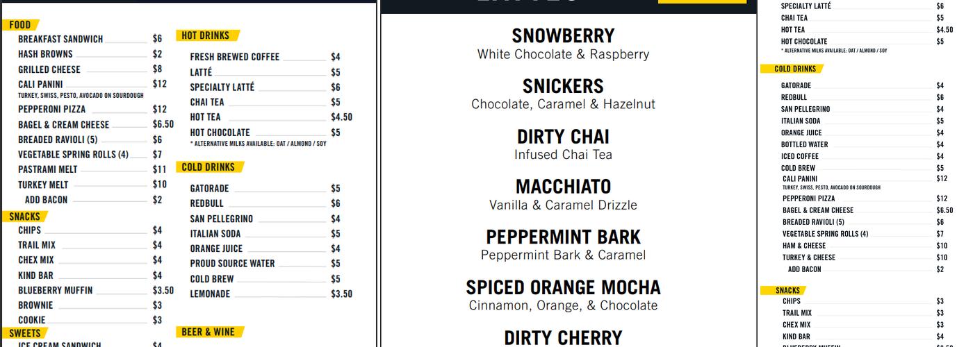 The Grind Café Menu