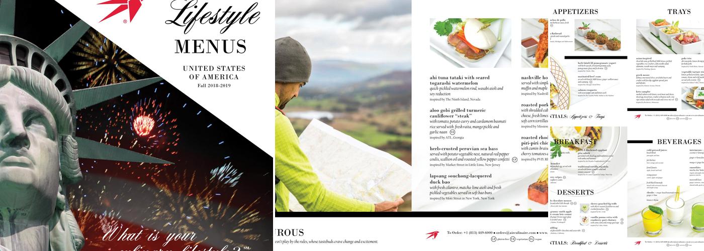 Air Culinaire Worldwide - Inflight Catering Los Angeles Menu