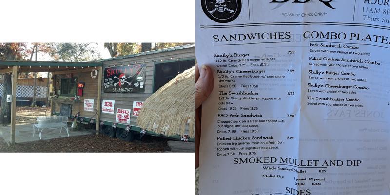 Skullyz BBQ Menu