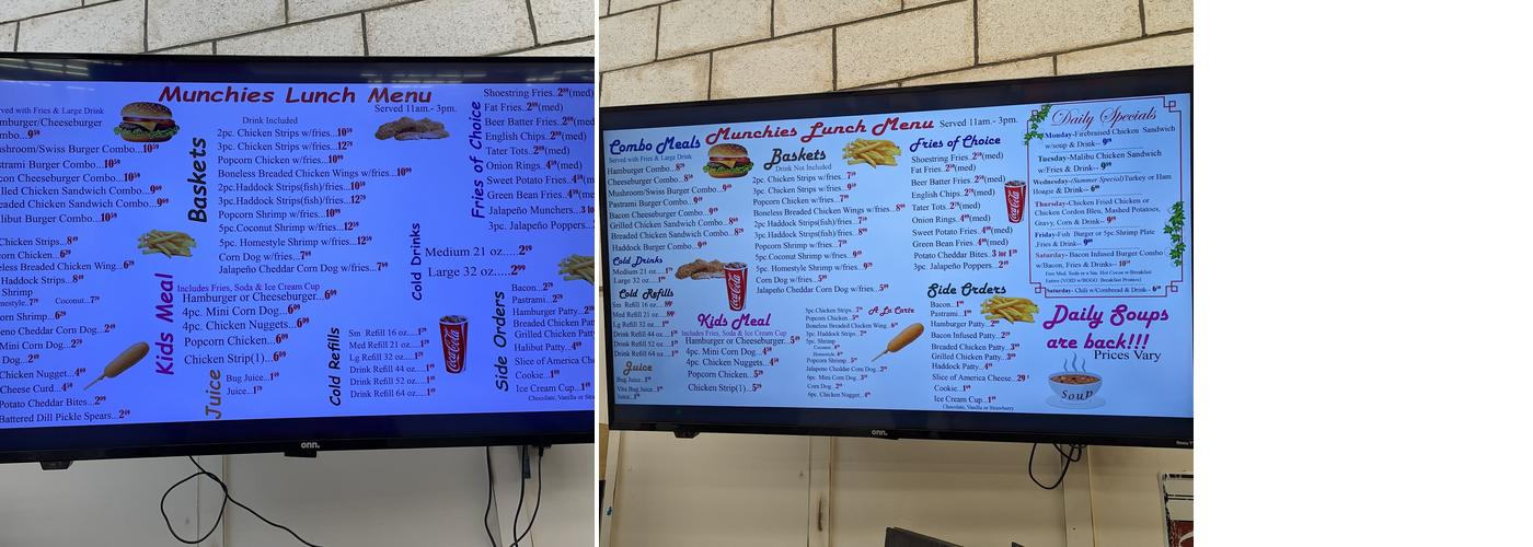 Munchies Menu