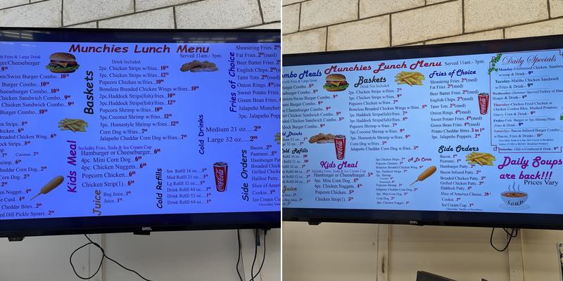 Munchies Menu