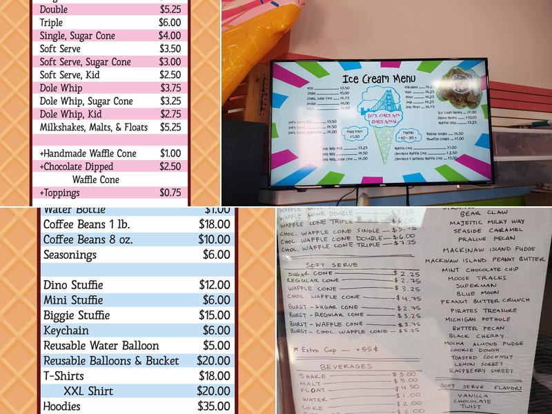 Ice Cream Dreams Menu