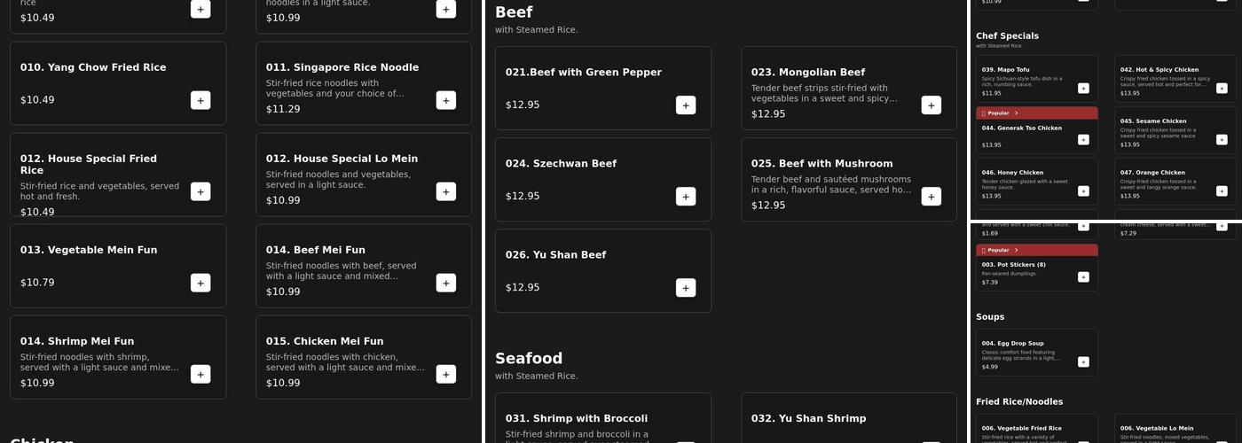 QQ Express Menu