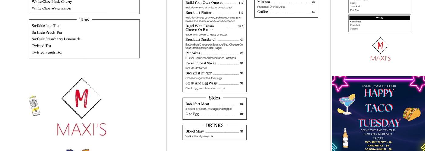 Maxi's Menu