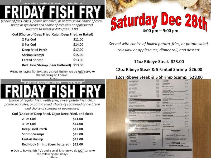 Last Chance Grill and Bar Menu