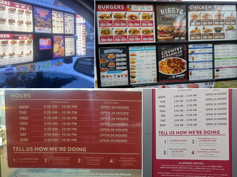 Jack In The Box Menu