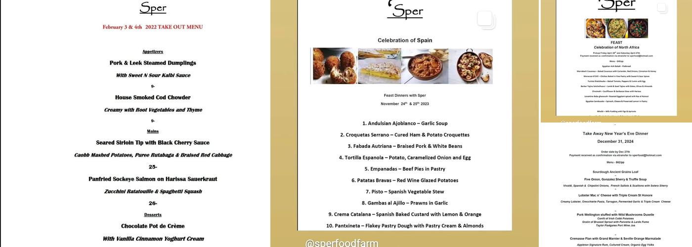 Sper Food & Farm Menu