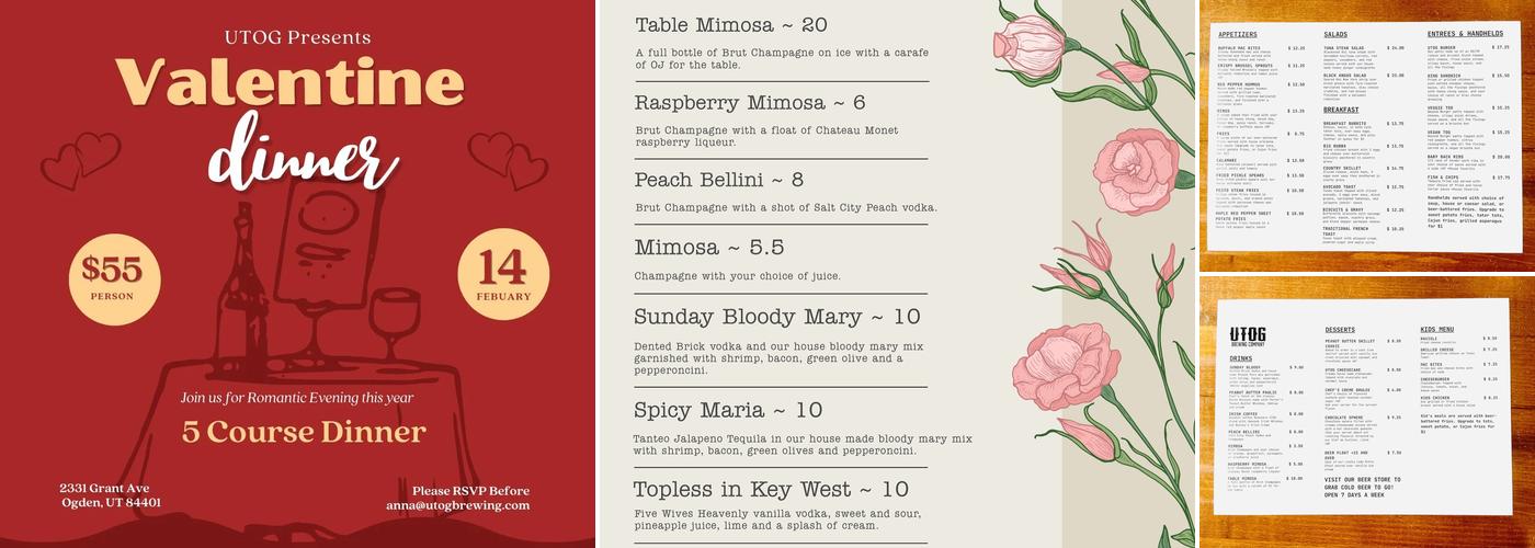 UTOG Brewery Menu