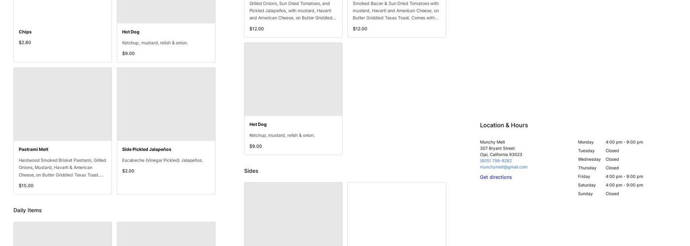 Ojai Valley Brewery & Side Street Wine Menu