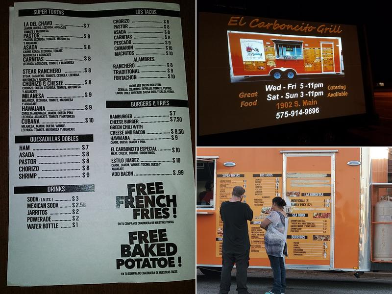 El Carboncito Grill Menu