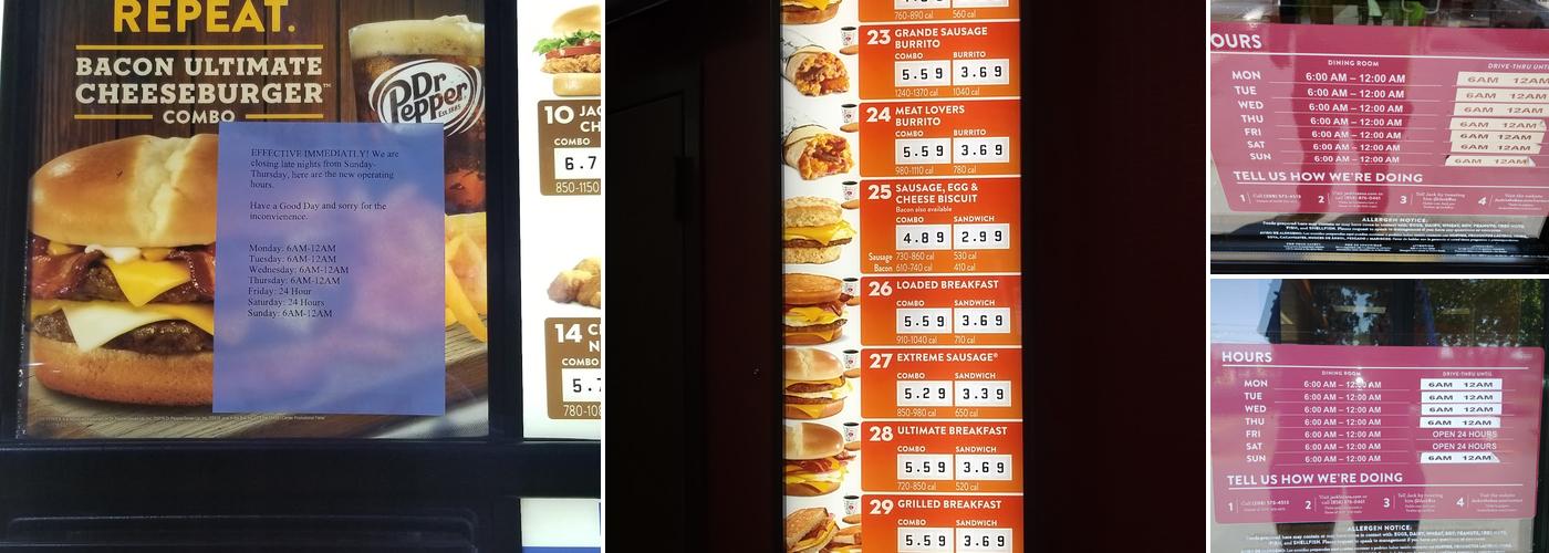 Jack In The Box Menu
