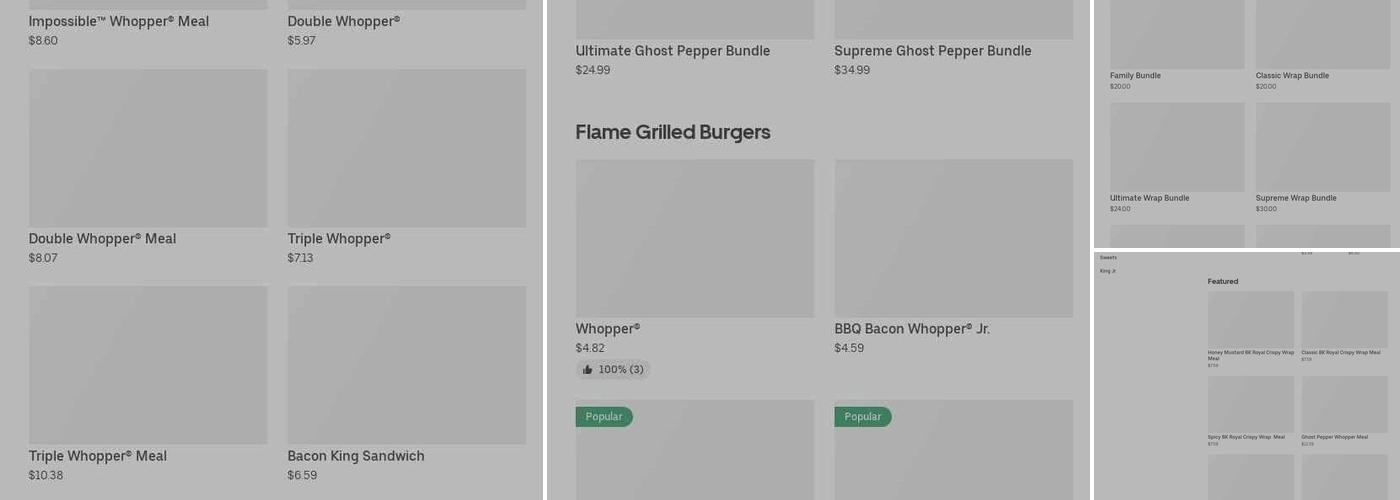 Burger King Menu