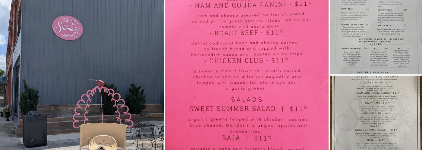 Sweet Summers Menu