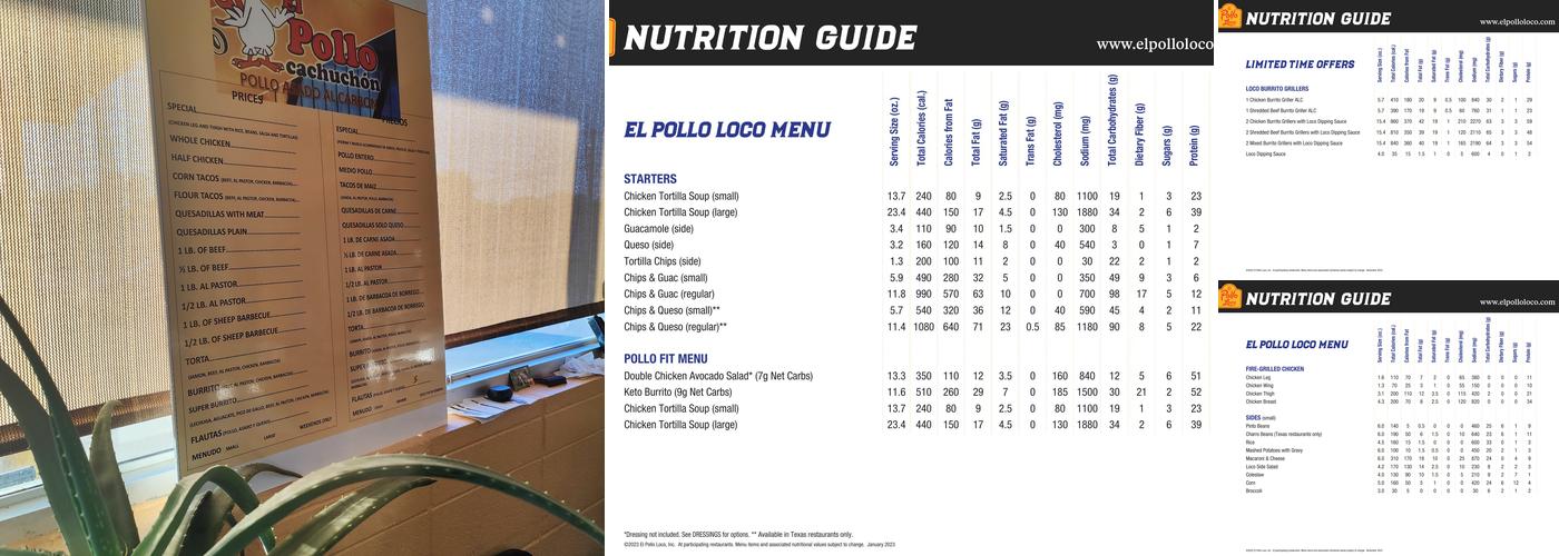 El pollo Menu
