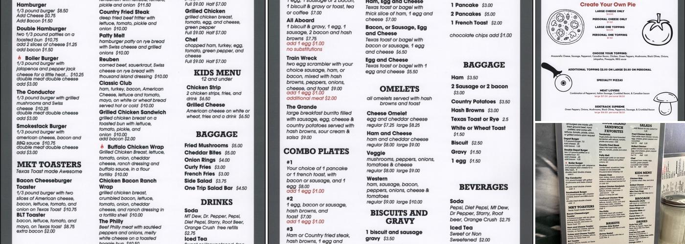 Sidetrack Cafe Menu
