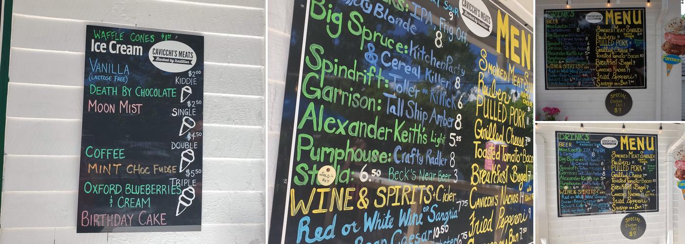 Cavicchi's Meats Menu