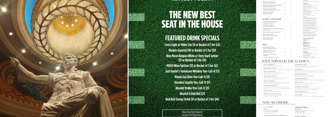 Lobby Bar at Caesars Palace Menu