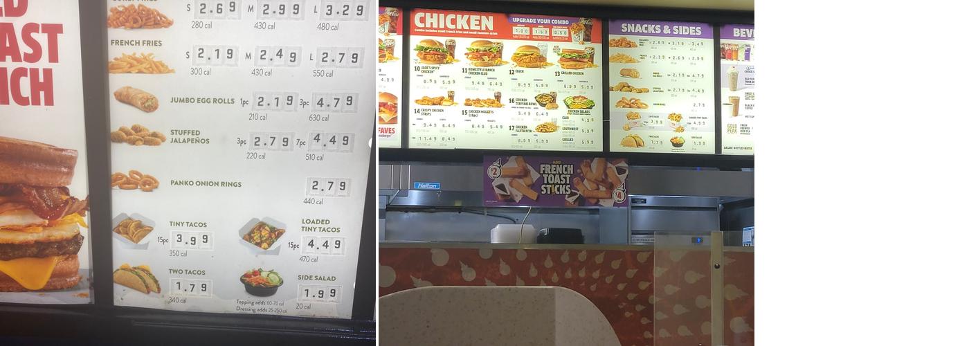 Jack In The Box Menu