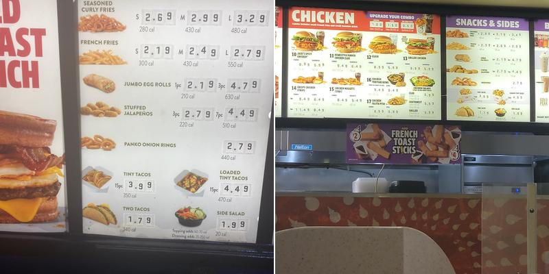 Jack In The Box Menu
