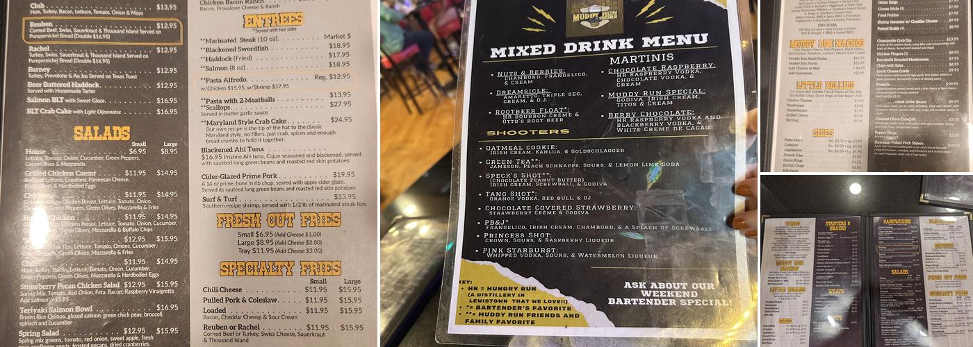 Muddy Run Tavern Menu
