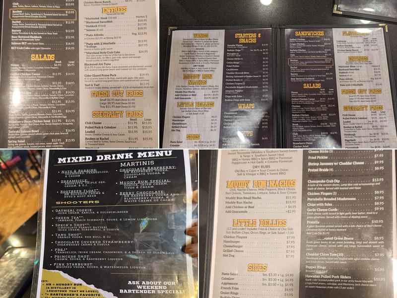 Muddy Run Tavern Menu