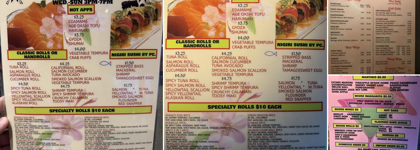 Sakura Menu